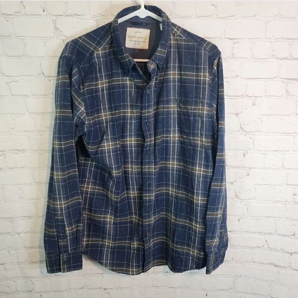 Men's Weatherproof Vintage longsleeve flannel shirt, size Medium